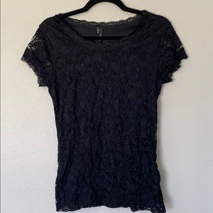 Maurices lace black T-shirt.